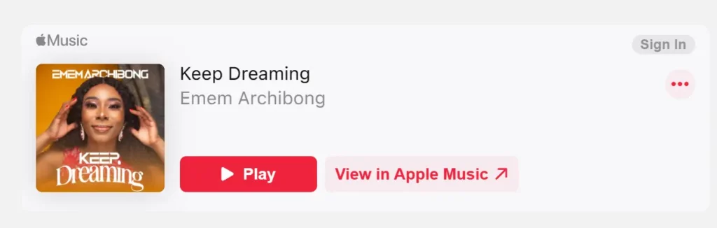 Apple Music - Keep Dreaming by Emem Archibong