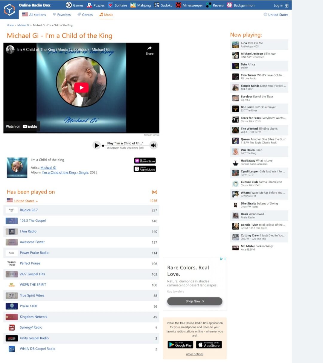 Michael Gi Radio Station Adds